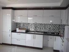 Deco Home Mutfak Dolabı Modern Metalik Parlak Beyaz